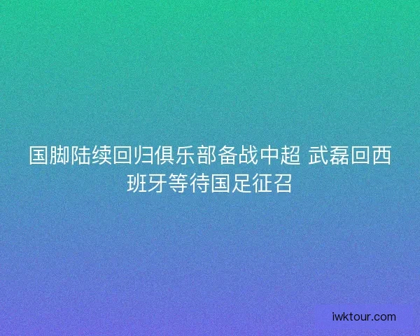 国脚陆续回归俱乐部备战中超 武磊回西班牙等待国足征召